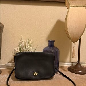 Black Leather Crossbody Bag
